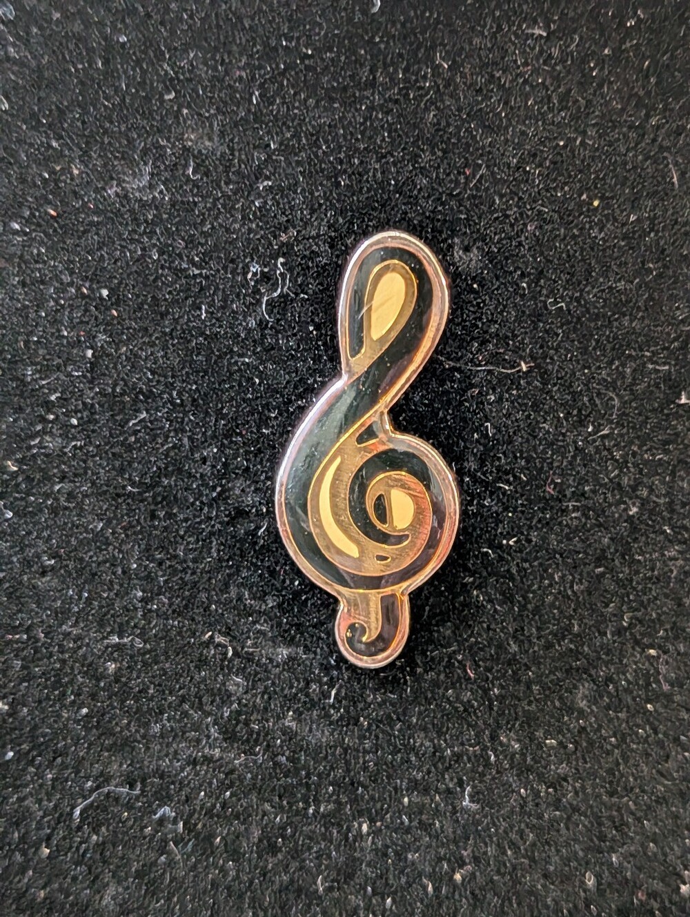 Gold Treble Clef Music Pin/Brooch